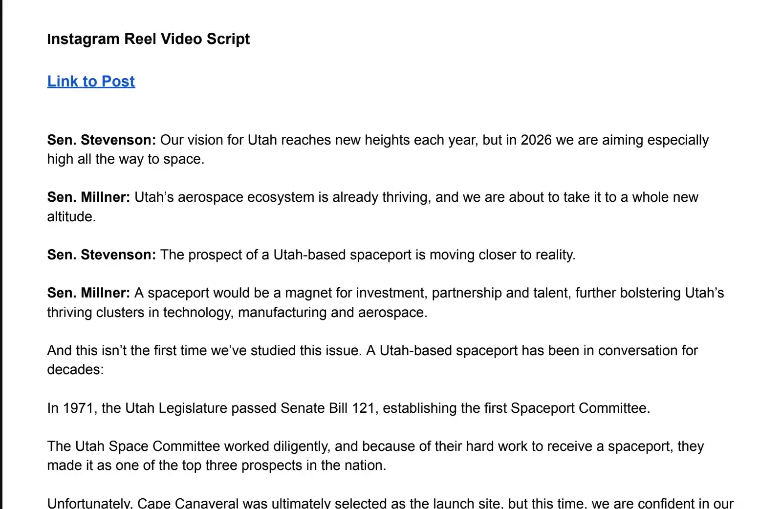 Video Script 1